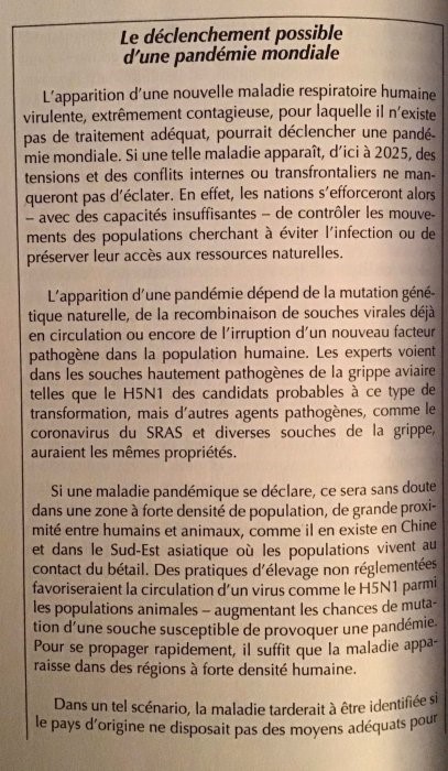 Coronavirus : Et si la CIA avait tout prédit depuis 2009