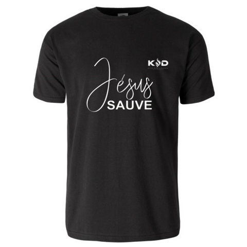 Tee-shirt à manches courtes avec logo KD Ministries - Jésus Sauve Tee-shirt à manches courtes avec logo KD Ministries - Jésus Sauve